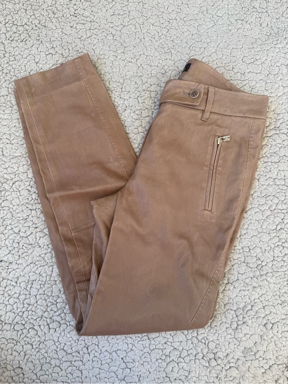 Loro Piana leather "Brown" skinny trousers